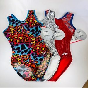 🏅3 NWT ALPHA FACTOR Leotards Youth sz Adult SM